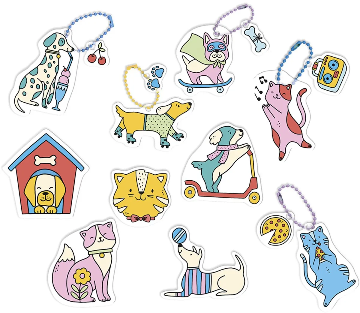 Janod Les Ateliers Du Calme Complete Set Om 10 Plastic Dieren Stickers Te Maken - Multicolor