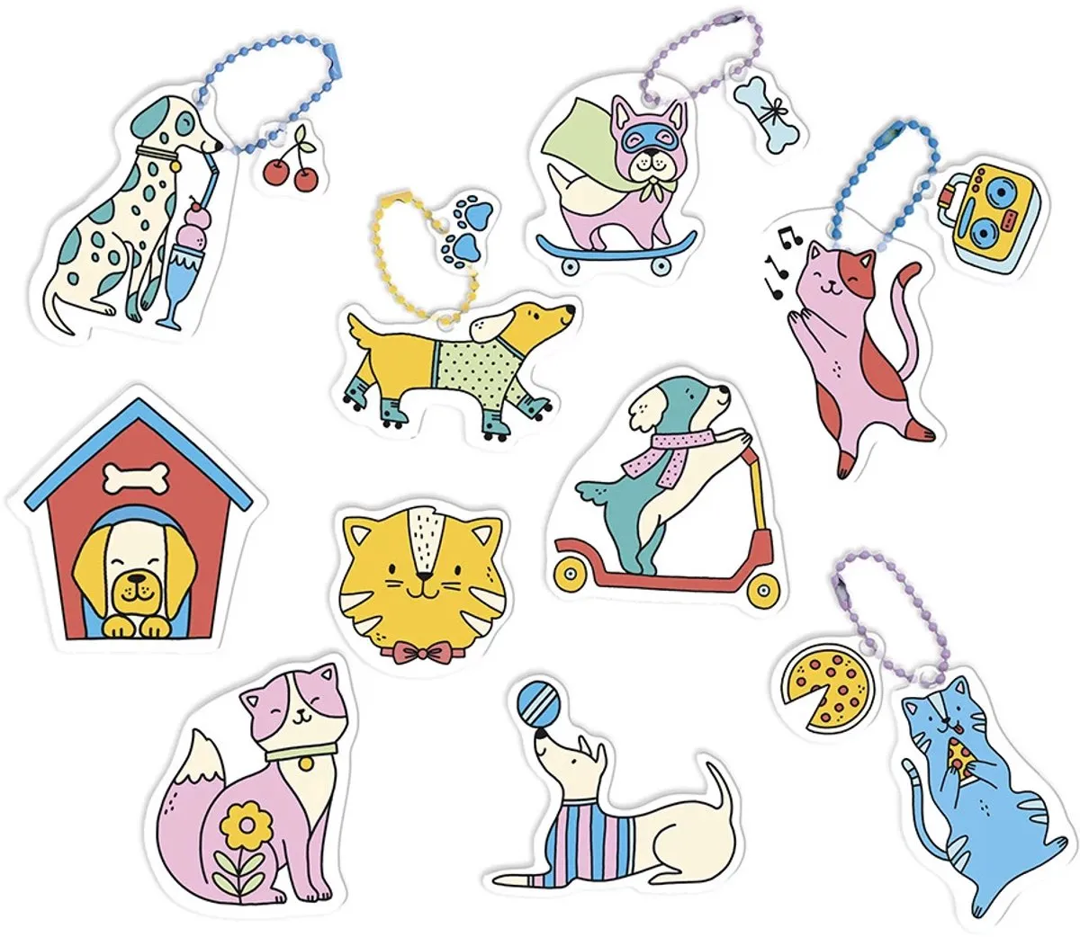 Janod Les Ateliers Du Calme Complete Set Om 10 Plastic Dieren Stickers Te Maken - Multicolor