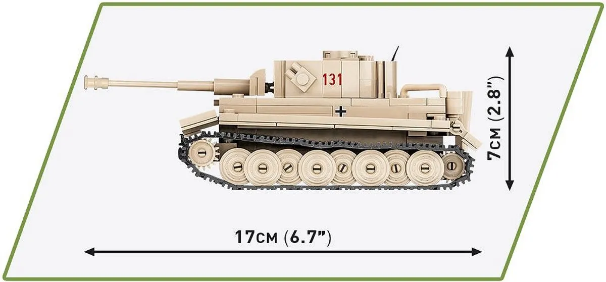 Cobi Panzer VI Tiger 131 COBI-2710 - 272 Onderdelen - Meerkleurig