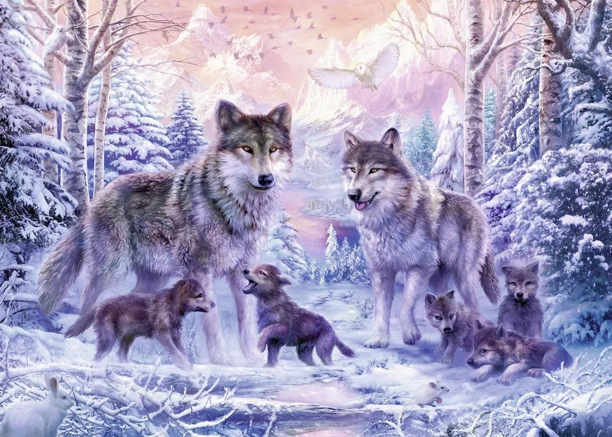 Ravensburger Arctische Wolven Legpuzzel 1000 Stuks - Multicolor