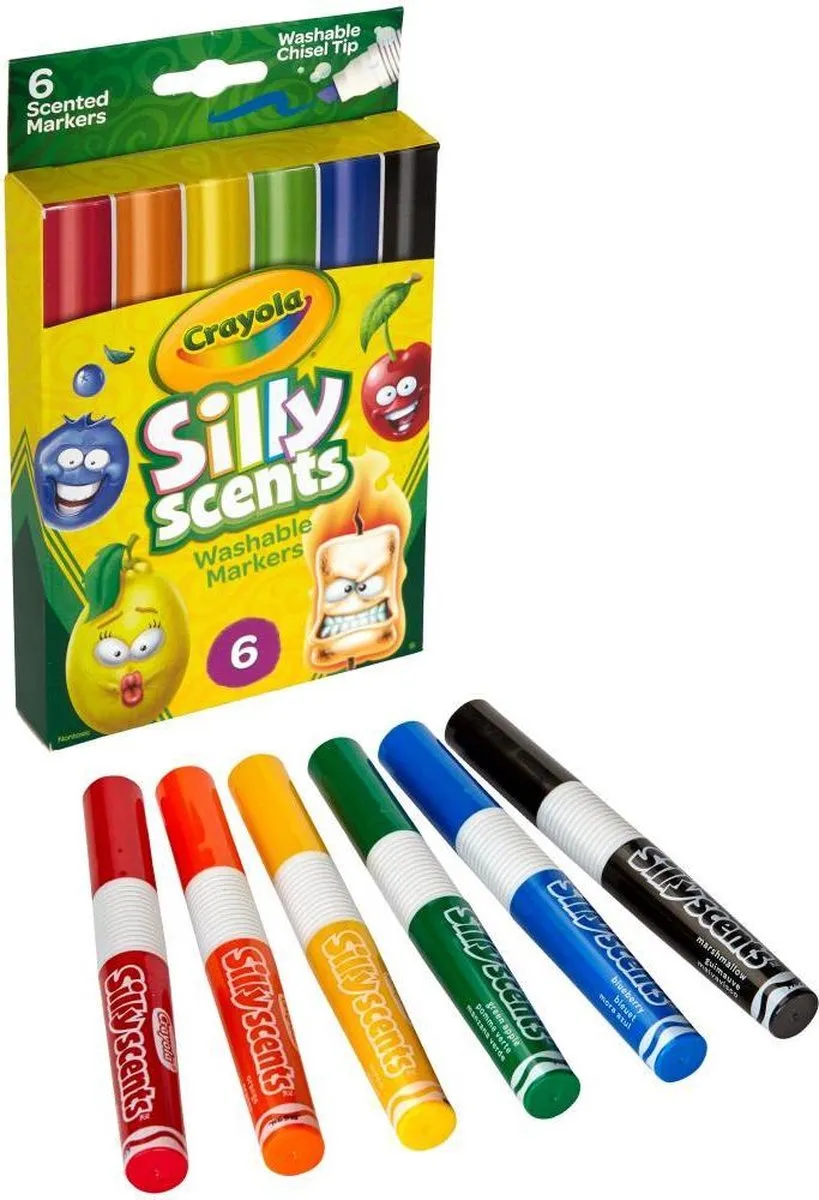 Crayola Silly Scents Geurmarkers 6 Stuks - Multicolor