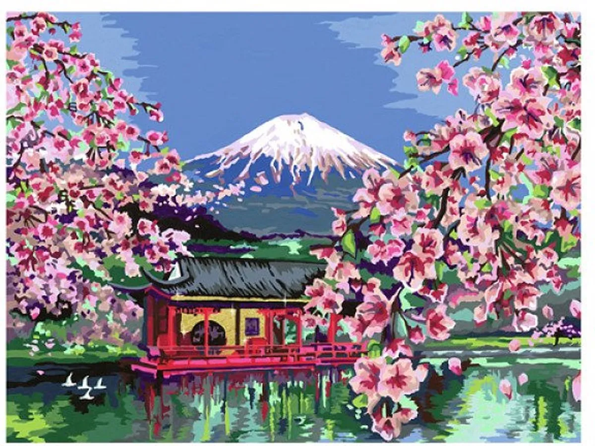 Ravensburger Creart Japanese Cherry Blossom Schilderijset - Multicolor - afbeelding 6 van 6