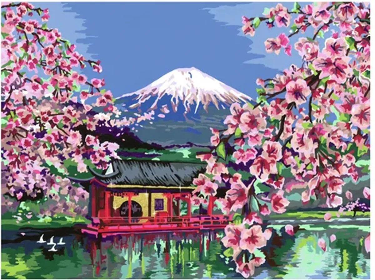 Ravensburger Creart Japanese Cherry Blossom Schilderijset - Multicolor