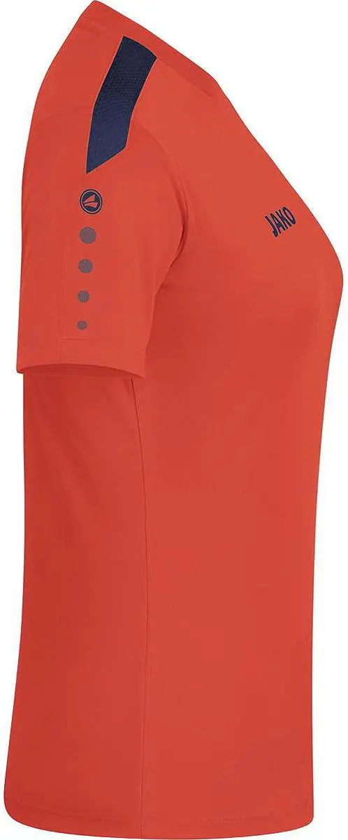 JAKO Power Shirt Dames Korte Mouw - Maat 40 - Marine/Flame