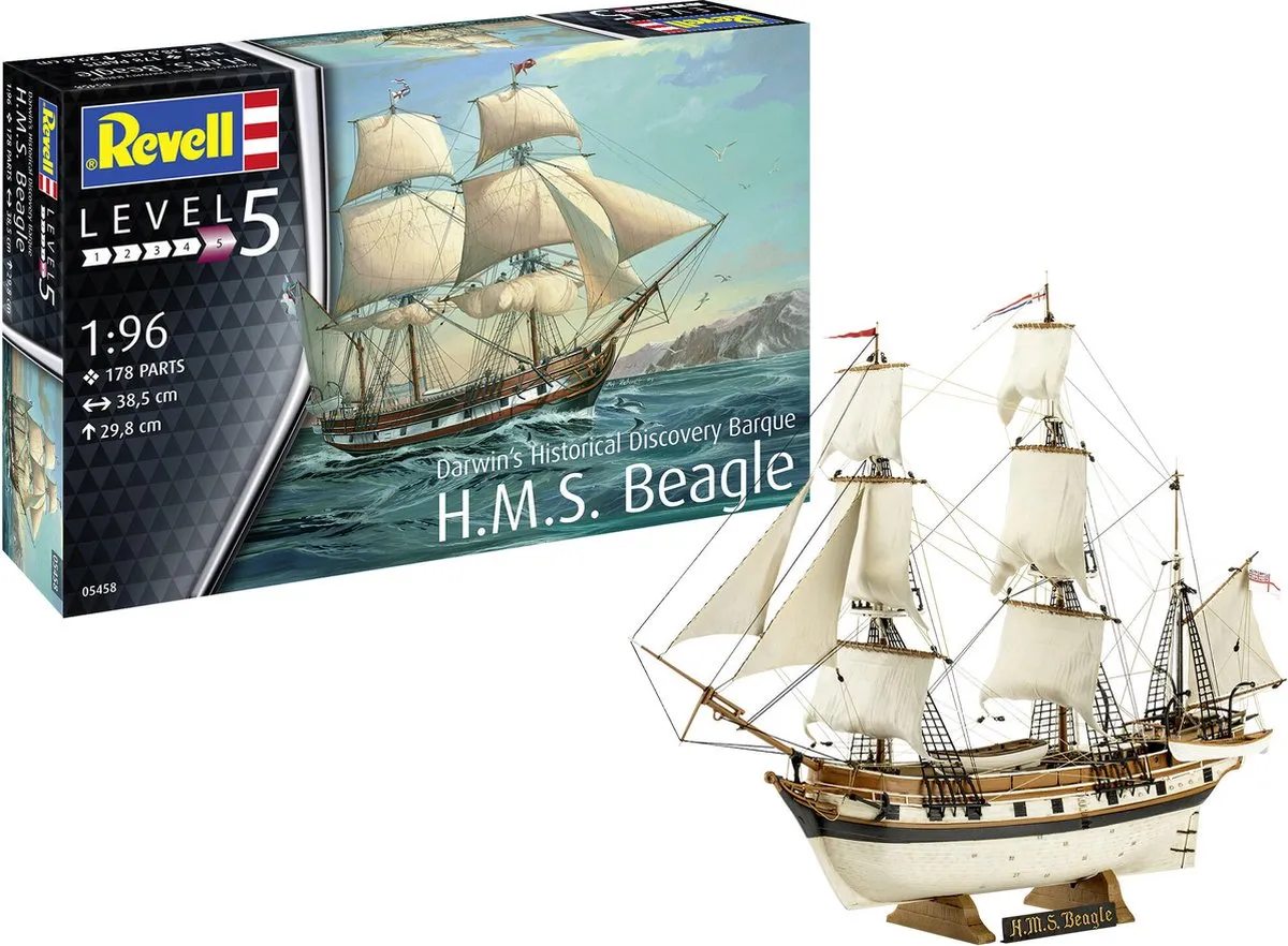 Revell H.M.S. Beagle 05458 Modelbouwpakket - 1:96 - Schip - Multi