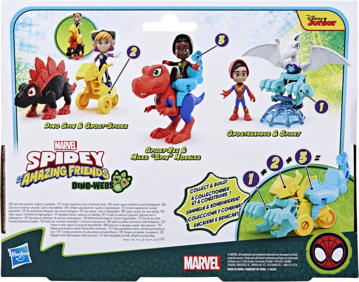 Hasbro Marvel Spidey and His Amazing Friends Ghostasaurus & Spidey G01235X0 - Meerkleurig