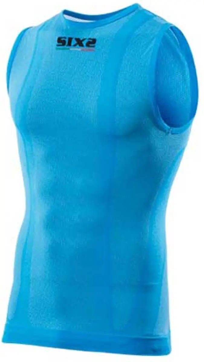 Sixs Logo Mouwloos Basislaag Blauw XS Man