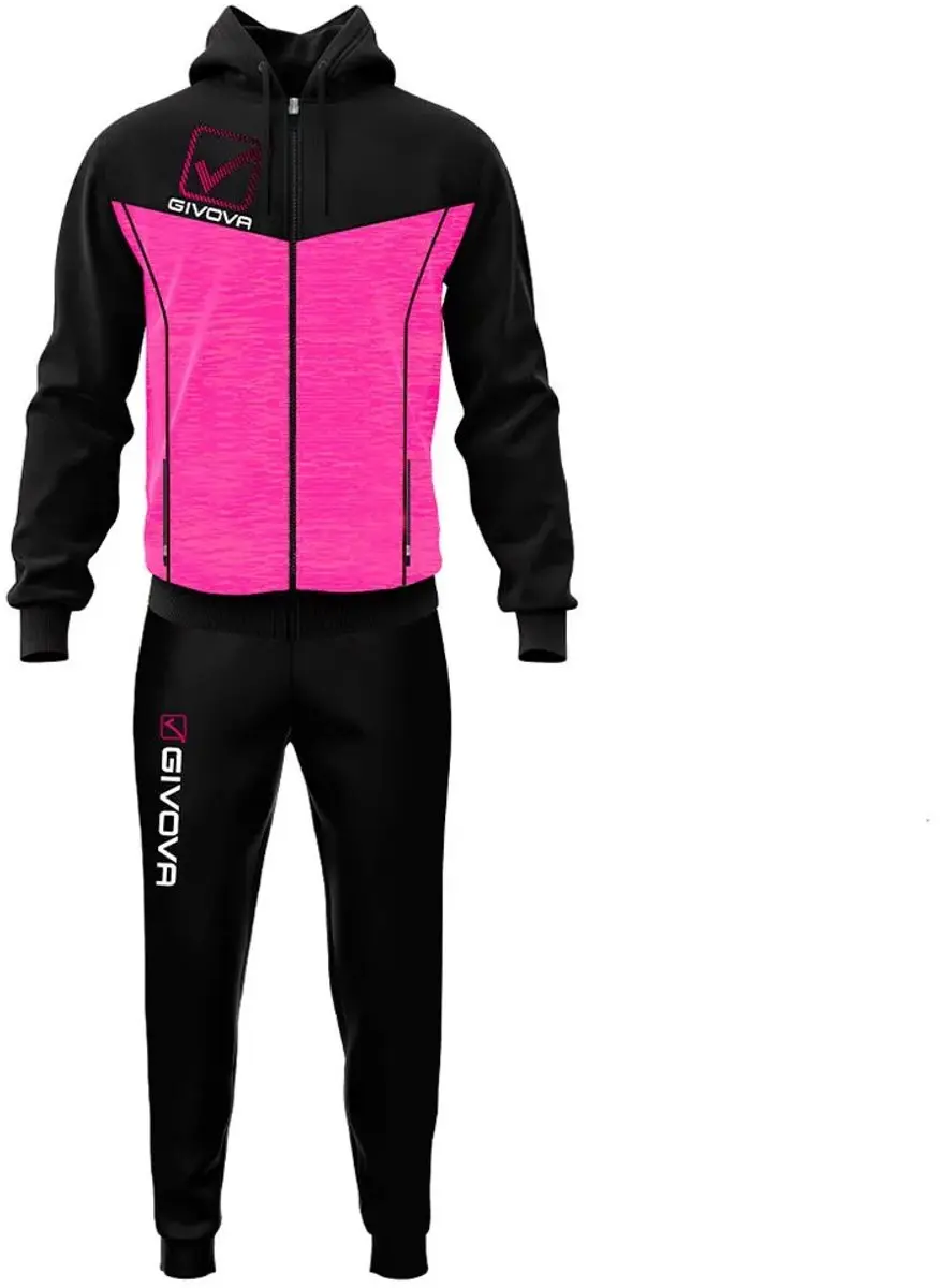 Givova Dames Trainingspak 610 - M - Zwart/Rozeroze
