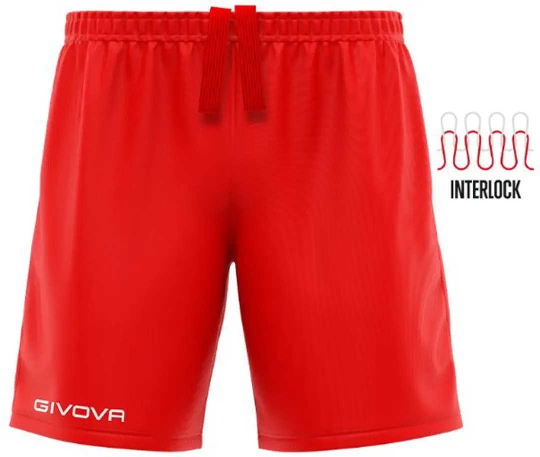 Givova Short Capo Voetbalbroekje - Rood/Wit - XL
