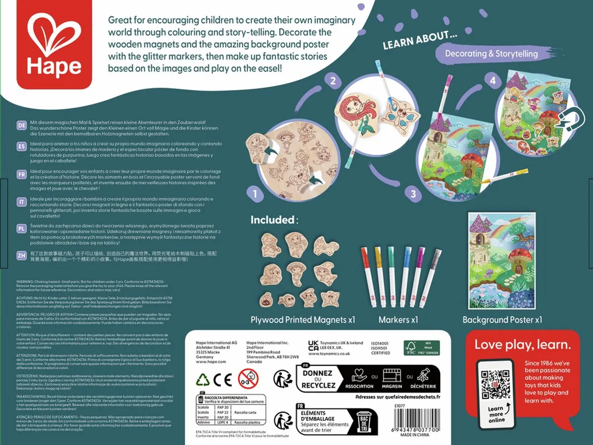 Hape Mal & Spielset Zauberwald - Veelkleurig