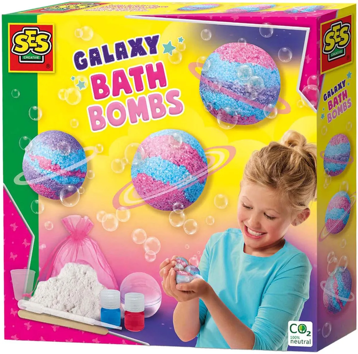 SES Creative Galaxy Bad Bruisballen Knutselset - 2-delige mal & mix