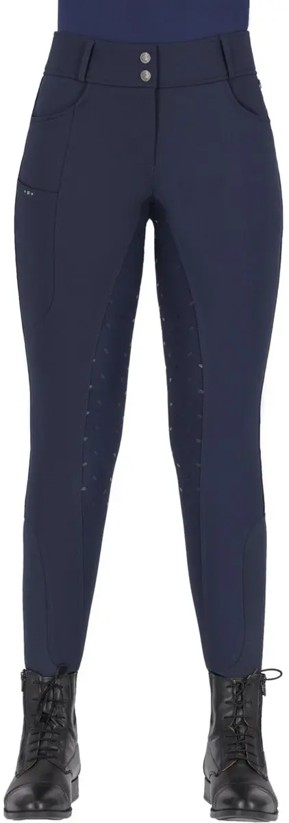 QHP Lymee Softshell Rijbroek Fullgrip - 48 - Blauw - afbeelding 3 van 6