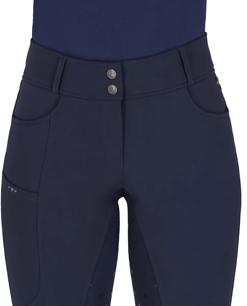 QHP Lymee Softshell Rijbroek Fullgrip - 48 - Blauw - afbeelding 4 van 6