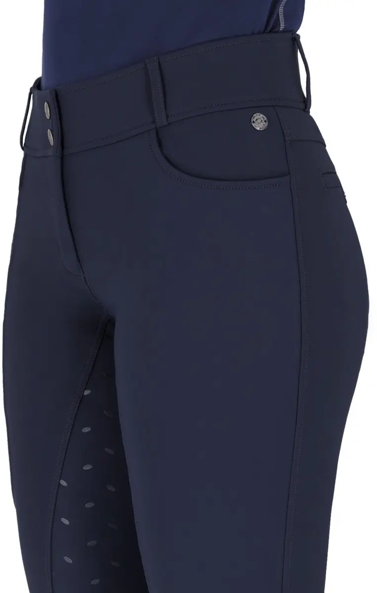 QHP Lymee Softshell Rijbroek Fullgrip - 48 - Blauw - afbeelding 6 van 6