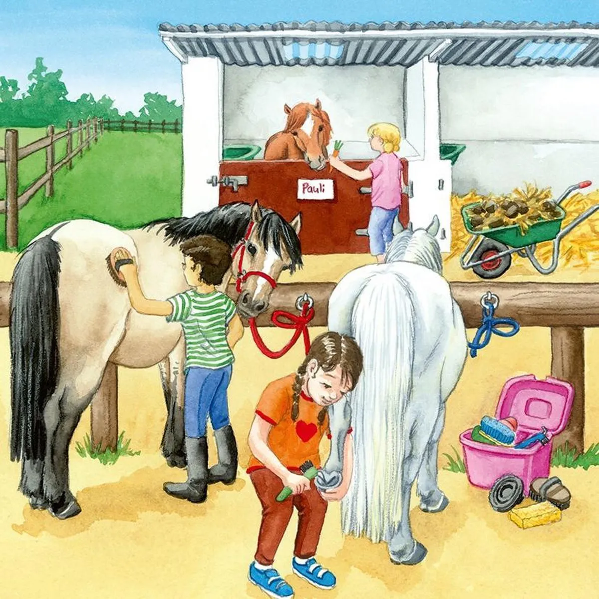 Ravensburger Een dag op de manege Puzzel - 147 Stuks (3x49) - Multicolor