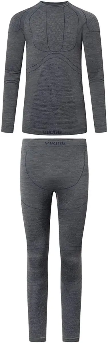 Viking Lan Pro Merino Basislaagset 3XL - Dark Grey