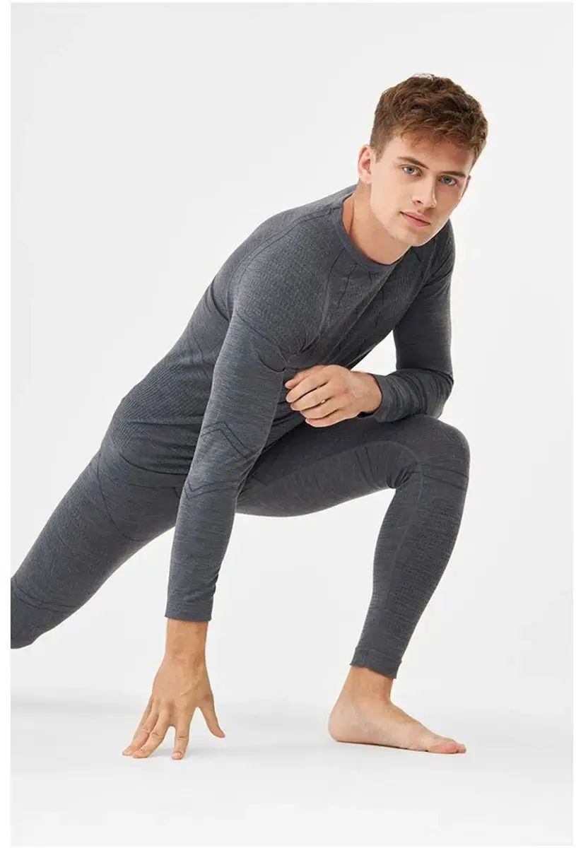 Viking Lan Pro Merino Basislaagset 3XL - Dark Grey