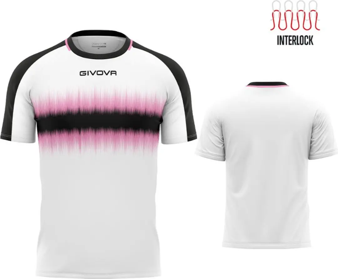 Givova Radio Sportshirt - M - Roze/Zwart/Wit