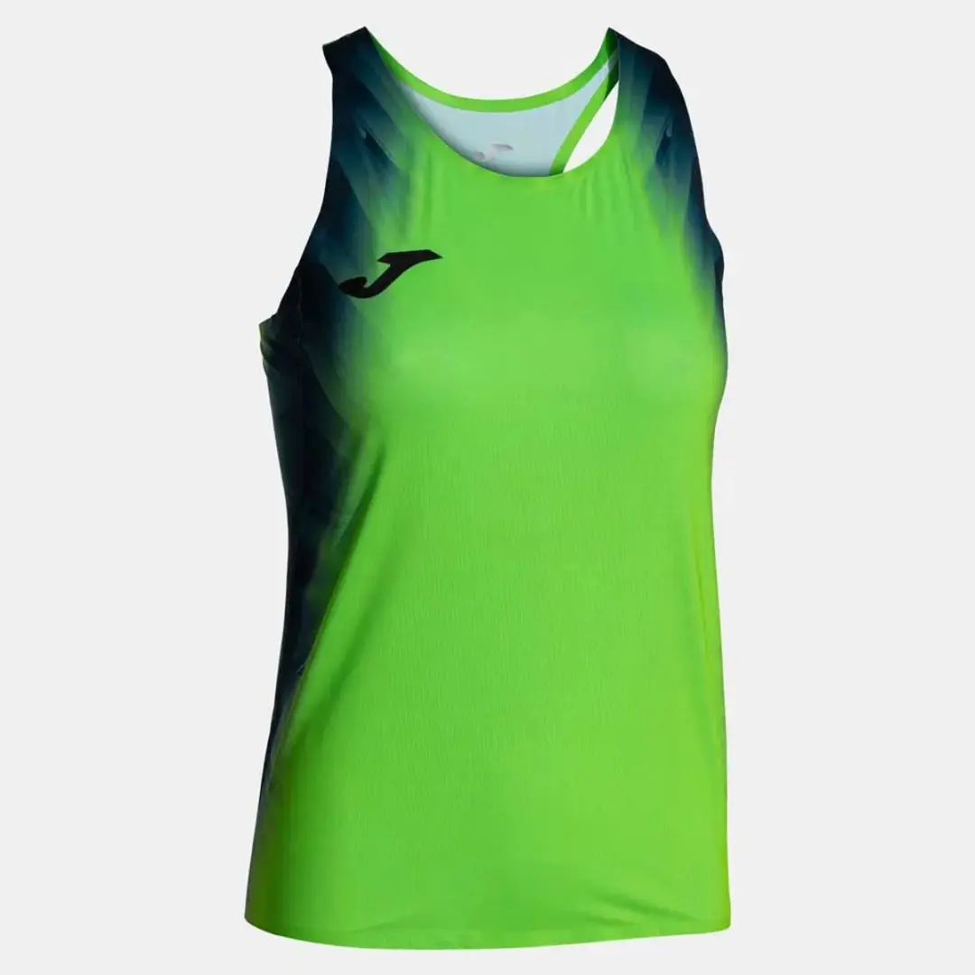 Joma Elite Xi Mouwloos T-shirt L - Fluor Green/Navy