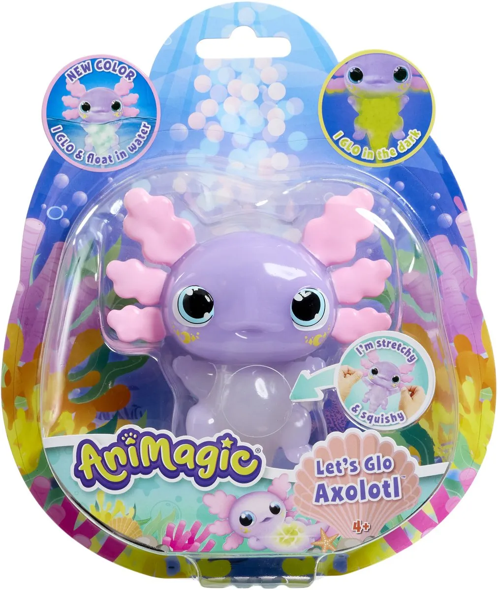 Goliath Animagic Let's Glo Axolotl Pastel - Lichtgevende Speelfiguur - 3x AAA