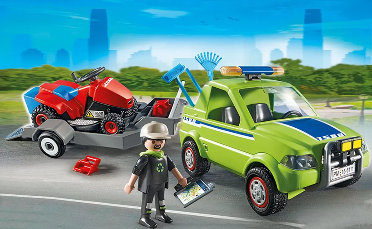 Playmobil 6111 Groene Beheer Voertuig met Grasmaaier