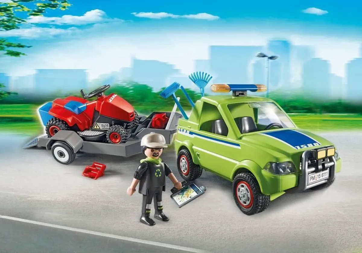 Playmobil 6111 Groene Beheer Voertuig met Grasmaaier