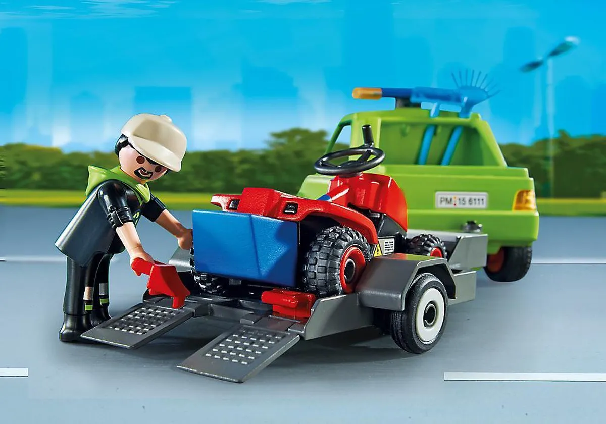 Playmobil 6111 Groene Beheer Voertuig met Grasmaaier