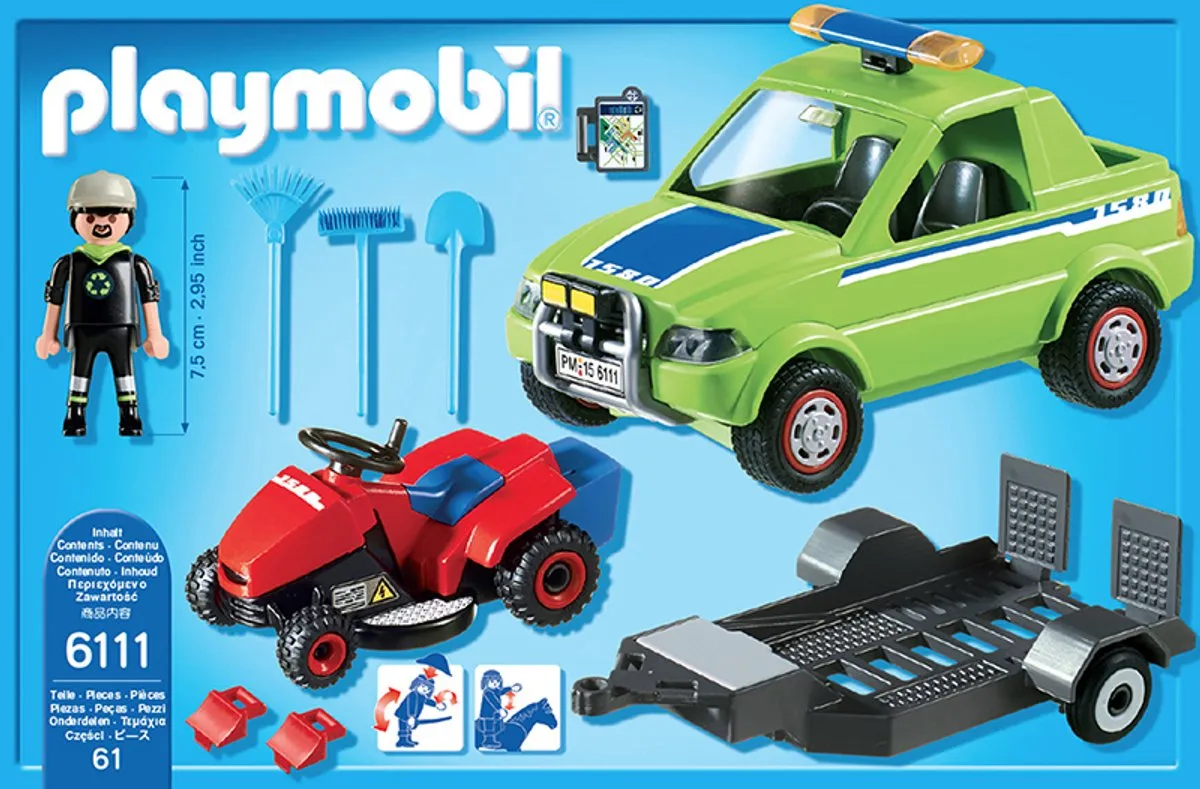 Playmobil 6111 Groene Beheer Voertuig met Grasmaaier