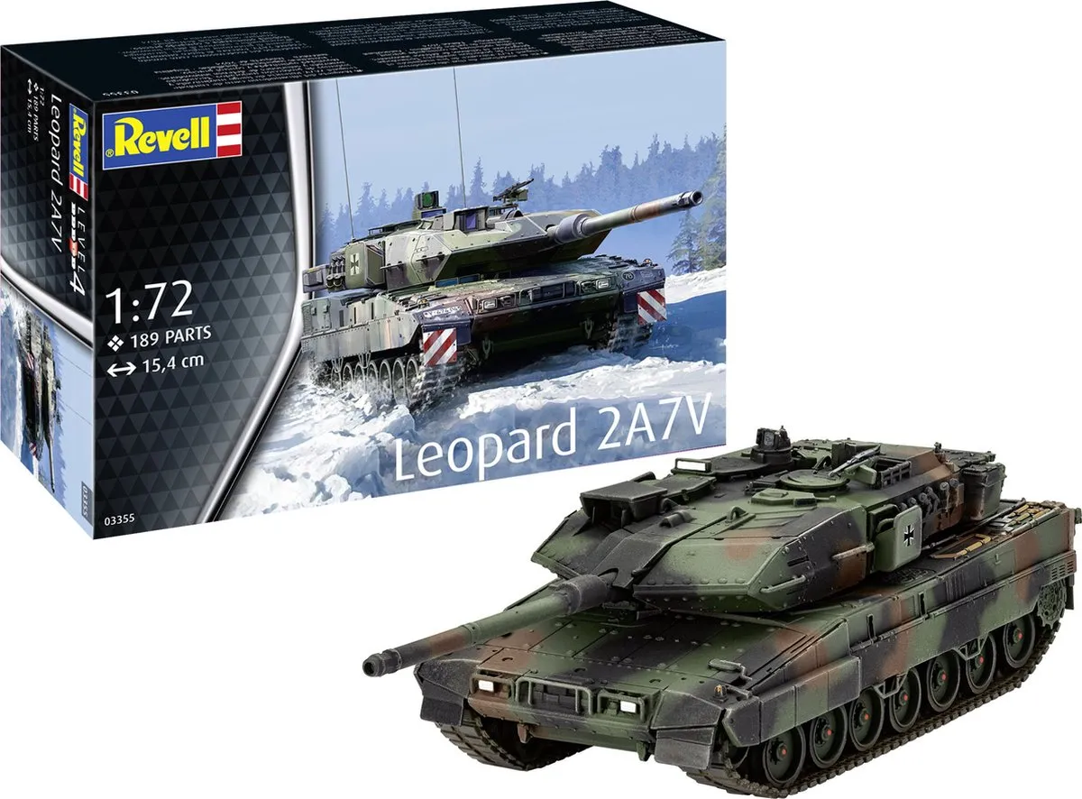 Revell 03355 Leopard 2A7V Tank Modelbouwpakket 1:72 - Multi