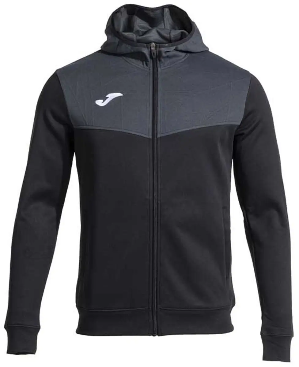 Joma Campus Street Sweatshirt Met Rits Zwart 12-14 Years Jongen