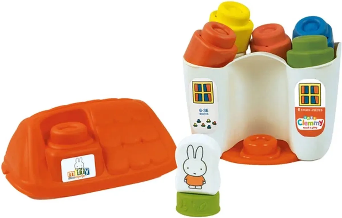 Clementoni Soft Clemmy Nijntje Huisje Speelgoed Stapelblokken - Blauw