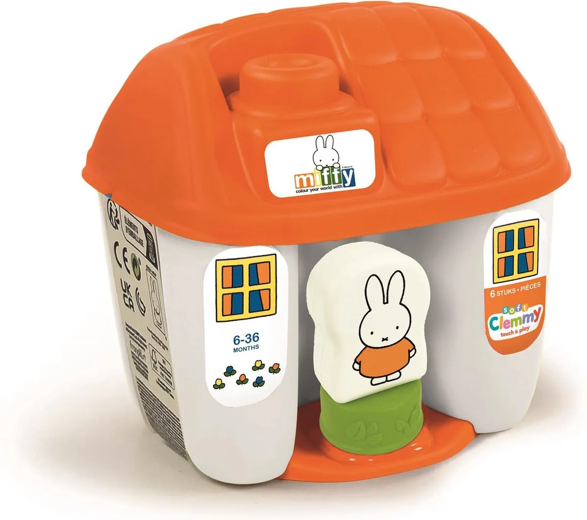 Clementoni Soft Clemmy Nijntje Huisje Speelgoed Stapelblokken - Blauw