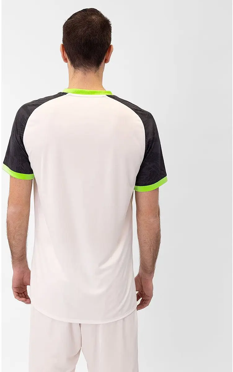 JAKO Iconic Shirt Korte Mouw Heren - XL - Wit/Zwart/Fluo Groen - afbeelding 6 van 6