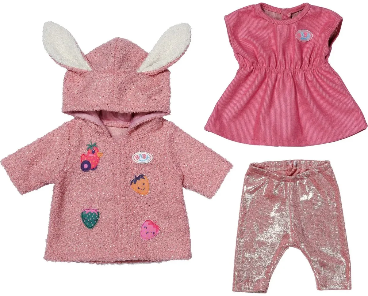 Baby Born Jas-set met jurk 43cm - Rose - afbeelding 4 van 6
