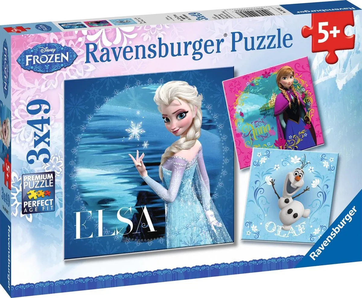 Ravensburger Disney Frozen Elsa Anna & Olaf Puzzel - 3x49 Stuks