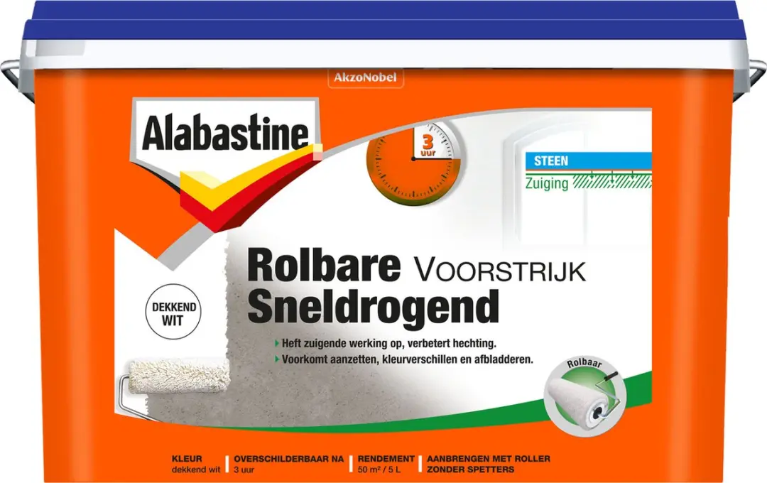 Alabastine Rolbare Voorstrijk Sneldrogend