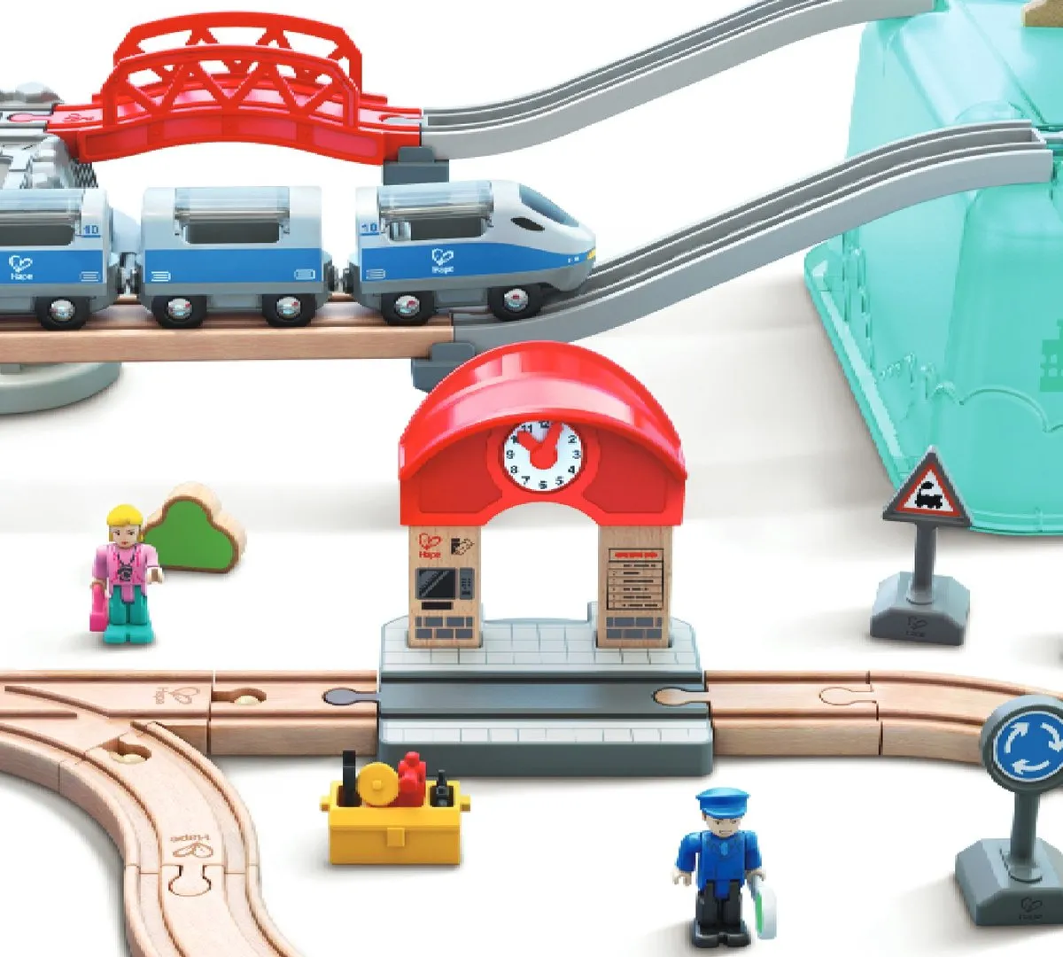 Hape Stadstrein Emmerset E3771 - 48 Onderdelen - Veelkleurig - afbeelding 6 van 6