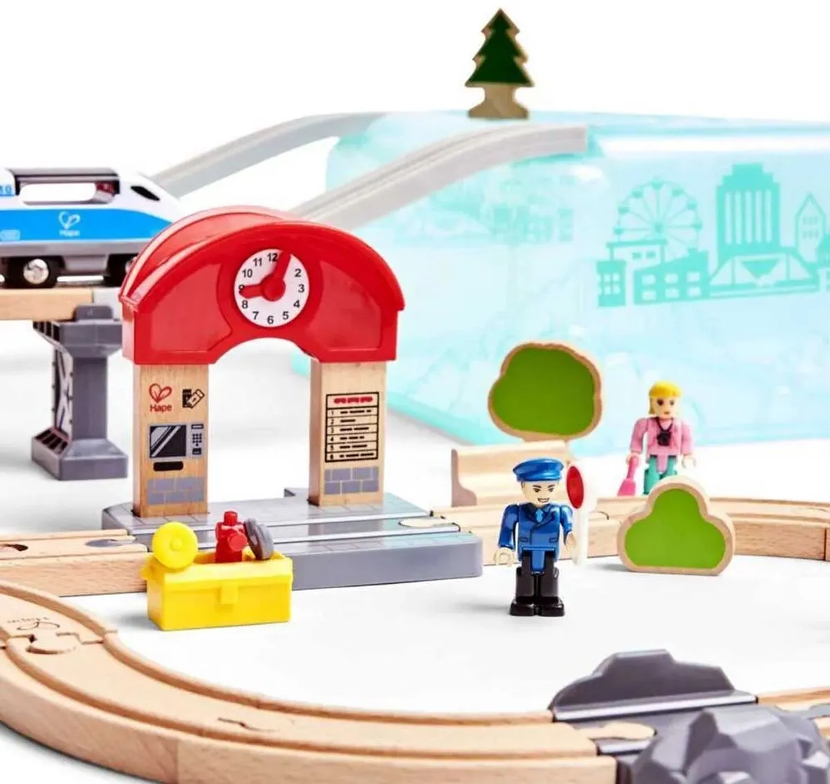 Hape Stadstrein Emmerset E3771 - 48 Onderdelen - Veelkleurig