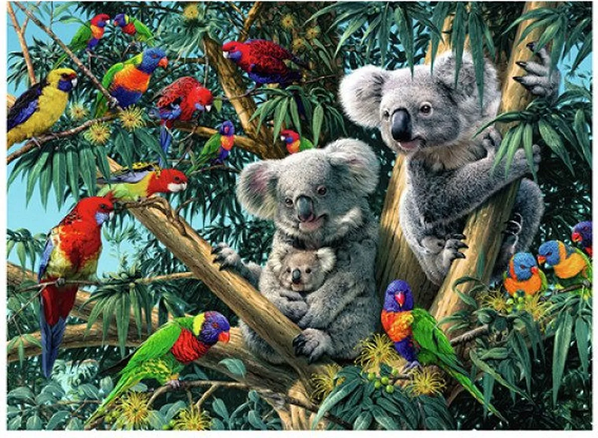 Ravensburger Puzzel Koalas in de Boom 500 Stuks - Multicolor
