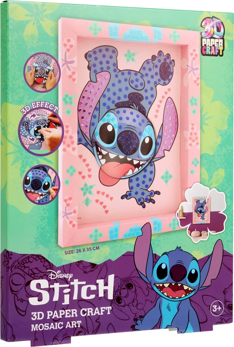 Disney Stitch 3D Mozaïek Art - Groot Multikleur