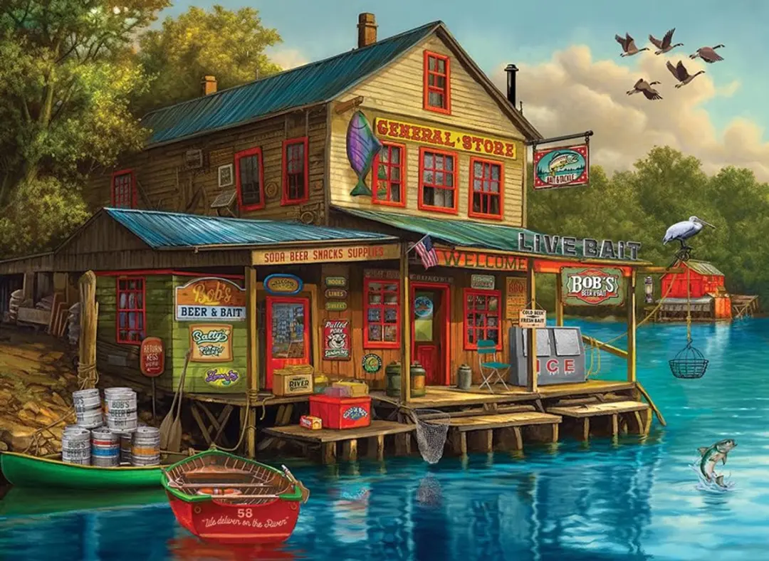 Cobble Hill Bob's Beer & Bait Legpuzzel 1000 Stuks - Meerkleurig