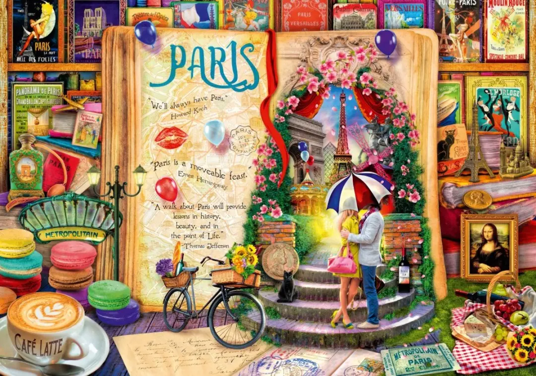 Bluebird puzzel Life is an Open Book Paris