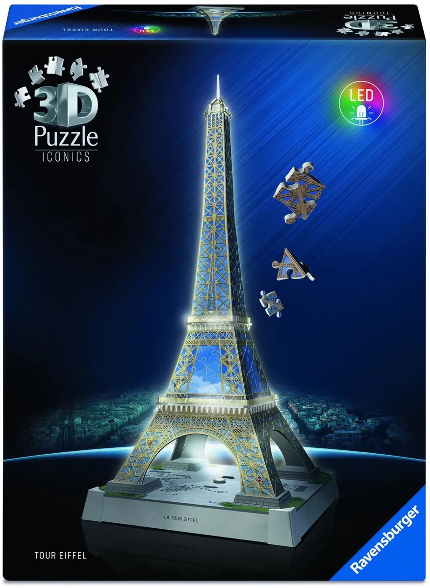 Ravensburger Iconics Eiffeltoren 3D Puzzel - 3243 Stukjes - Meerkleurig