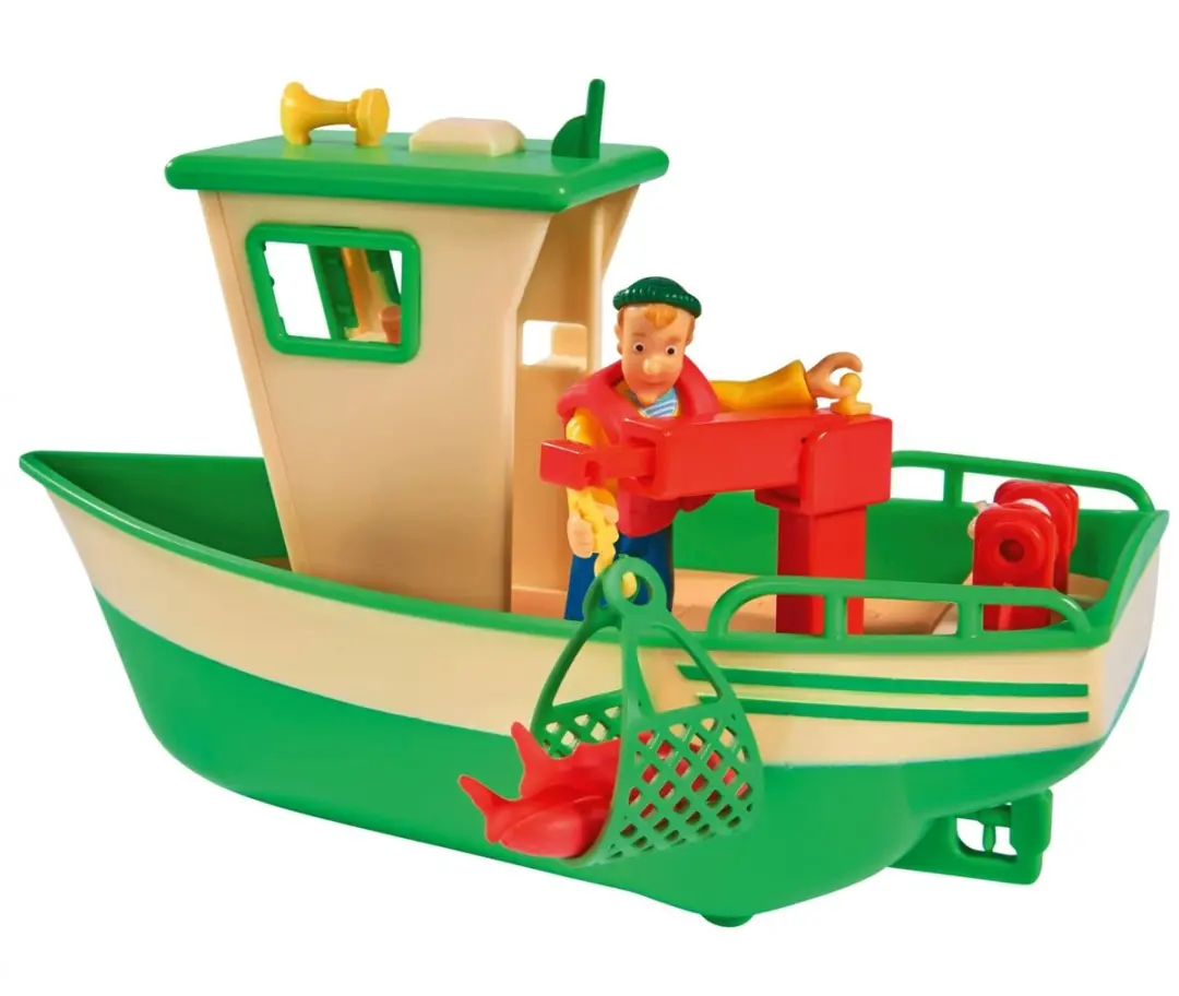 Simba Brandweerman Sam Charlies Vissersboot - Rood - afbeelding 5 van 6