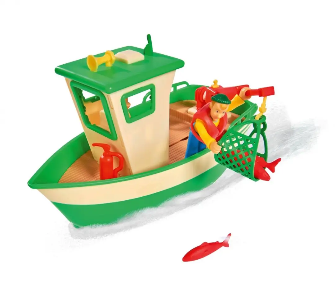 Simba Brandweerman Sam Charlies Vissersboot - Rood - afbeelding 4 van 6