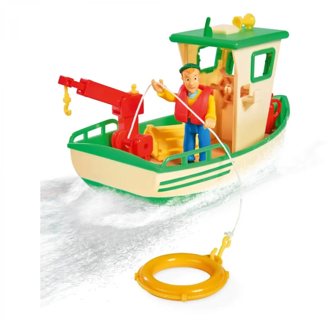 Simba Brandweerman Sam Charlies Vissersboot - Rood - afbeelding 6 van 6