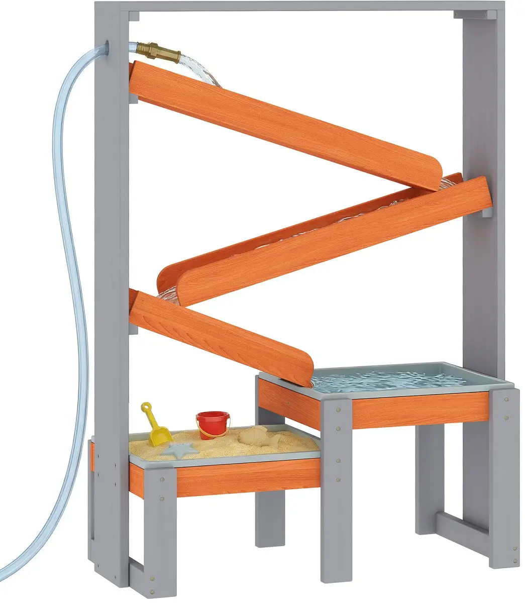 AIYAPLAY Kinderen Water Speelset-Dennenhout, kunststof-75L x 34,5B x 105H cm-Gri