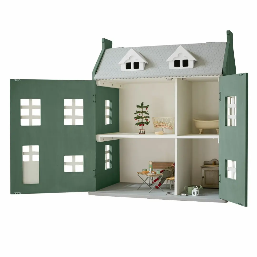 Loberon Poppenhuis Avenari - Groen/Wit - afbeelding 4 van 6