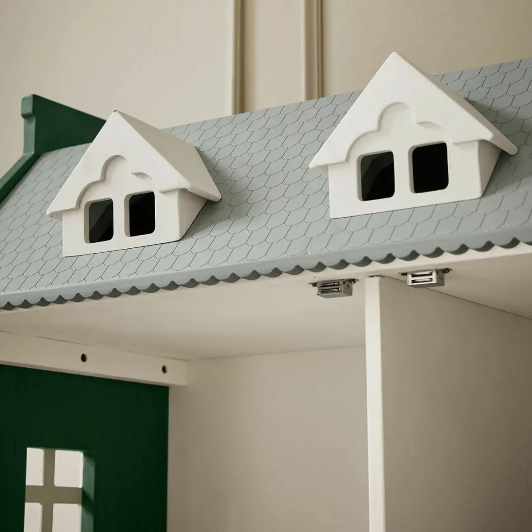 Loberon Poppenhuis Avenari - Groen/Wit - afbeelding 3 van 6