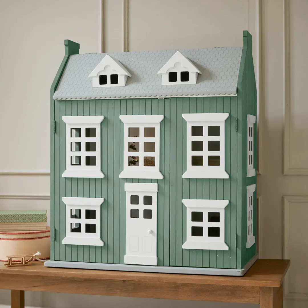 Loberon Poppenhuis Avenari - Groen/Wit - afbeelding 6 van 6